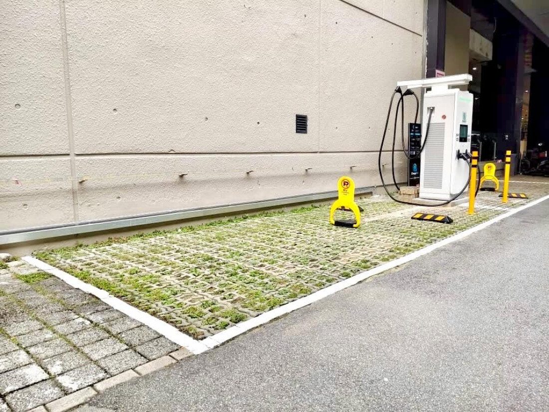 ChargeSini EV charging facility at Atria Shopping Gallery