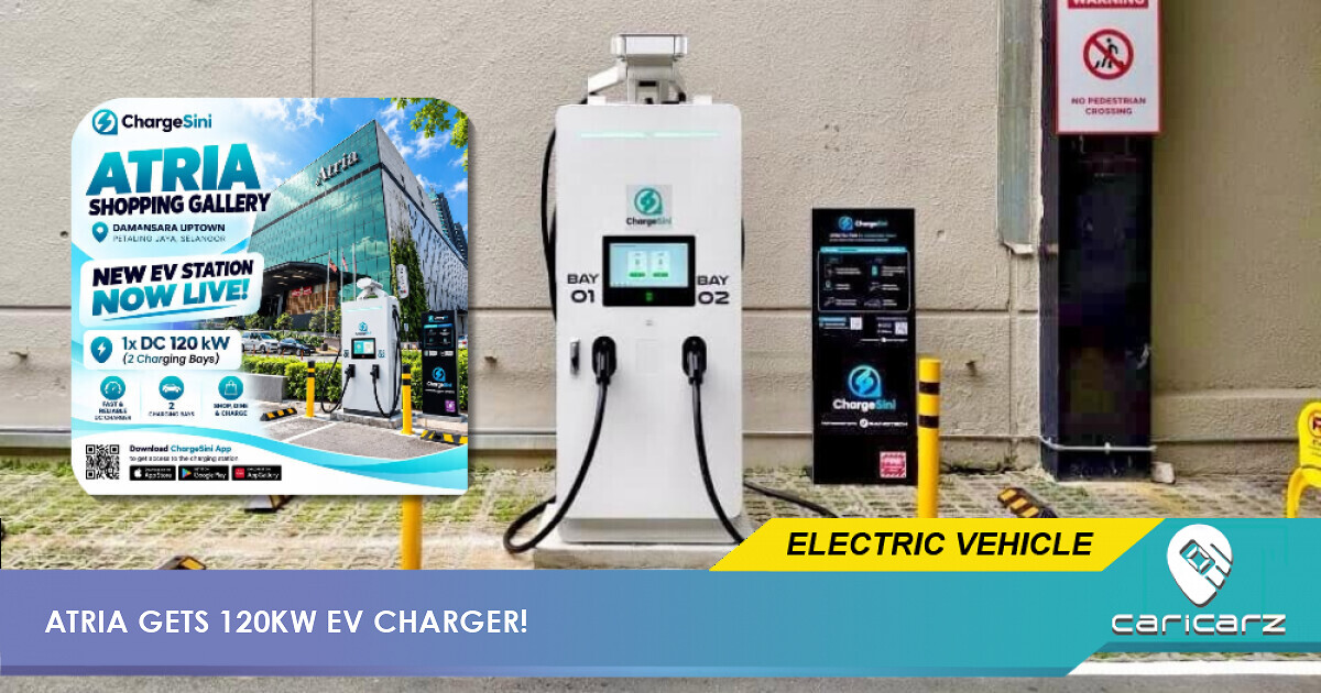 Shopping At Atria? ChargeSini's New 120kW EV Charger Is Now Live!